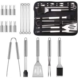 USTENSILE 20PCS Kit Barbecue Portable,Outil de Barbecue,BBQ 