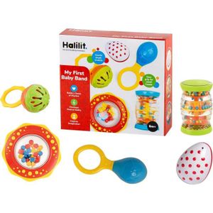 INSTRUMENT DE MUSIQUE My First Baby Band Gift Set. Musical Instrument For Babies Includes Egg Shaker, Cage Bell, Baby Maraca, Tube Shaker And Fun [b40]