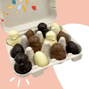 CHOCOLAT BONBON BOITE OEUFS ET POUSSINS CHOCOLAT - CHOCOLAT DE PAQ