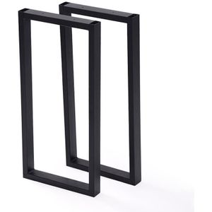 4 Supports Antidérapants Pour Plan De Travail - 75x50x25mm, Noir