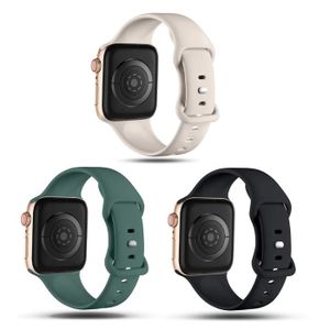 BRACELET MONTRE CONNEC. Bracelets Compatible Apple Watch Series 8 GPS - 45mm & SE GPS (2e génération) - 44mm & Ultra GPS - 49mm Bracelet Soft Silicone