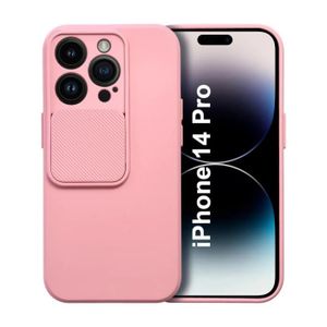 COQUE - BUMPER Coque Cam Slide couleur Rose Pour iPhone 14 Pro Li