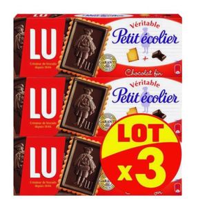 BISCUITS ENFANT Lu Petit écolier chocolat fin 3 x 150 g