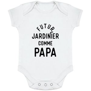 BODY body bébé | Cadeau imprimé en France | 100% coton | Futur jardinier comme papa
