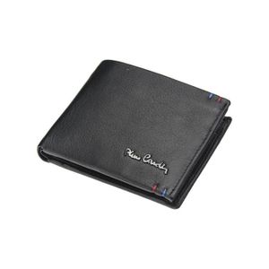 Pierre Cardin 05 Line 116 - Portefeuille Femme En Cuir Naturel, 18 Fentes Cartes, Poches Monnaie Et Billets, 17x9x3 Cm - Noir