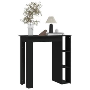 MANGE-DEBOUT ABB Table de bar avec étagère Noir 102x50x103,5 cm