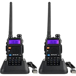 Retevis - 6 talkie walkie longue portée avec radio Bidirectionnelle pour  Sécurité, Restaurant et Hôtel noir - Talkies Walkies - Rue du Commerce