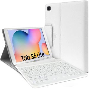 HOUSSE TABLETTE TACTILE Étui Blanc Clavier Azerty pour Samsung Galaxy Tab 