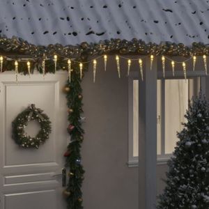 VOILE D'OMBRAGE vidaXL Guirlande lumineuse à glaçons Noël 100 LED blanc acrylique PVC 356227