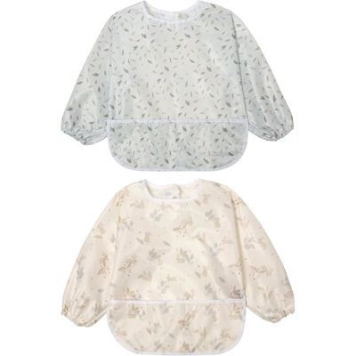 Bavoir Bébé Manches Longues Little Dimsum - Imperméable, Lavable, Poche De Rangement - 6 Mois à 3 Ans