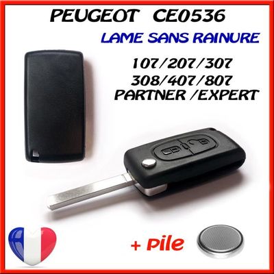 Coque Clé Plip Peugeot 107 207 307 308 407 807 2 bouton CE0536