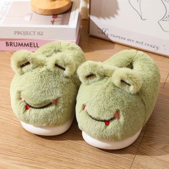 Chaussons-chaussettes Antidérapants – Motif Chien Mignon – Hiver Chaud – Pour Femmes – Cadeau Noël