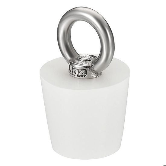 TOP-VIGOR Bouchon Conique Silicone 44-55 Mm Avec Poignée Rouge - Idéal Pour Tubes à Essai, Tuyaux D'Eau Et Trou De Drainage