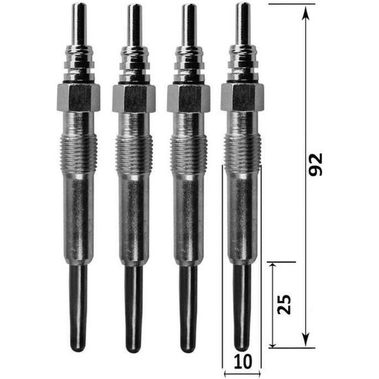 4x BOUGIE DE PRÉCHAUFFAGE À CRAYON RENAULT LAGUNA 1 2 1.9 DCI DTI 9907 Cdiscount Auto