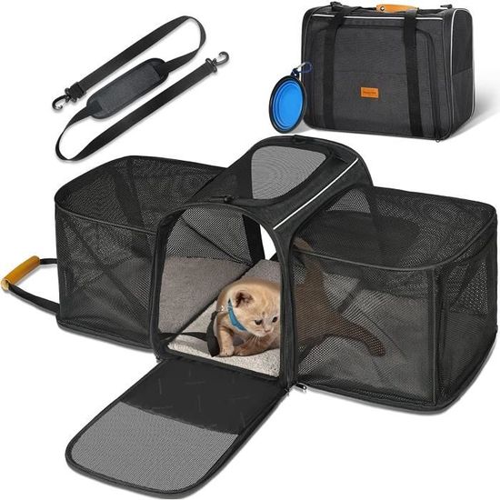 ShenMo Sac Transport Chat Chiots Extensible Sac Dos pour Chien