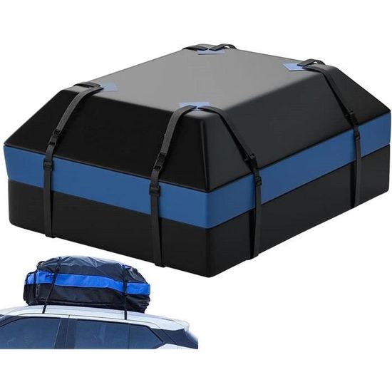 Sac De Toit Voiture GOPLUS 400L - Imperméable, Pliable | Sans Barres Requises | Charge 60kg | Idéal Voyage