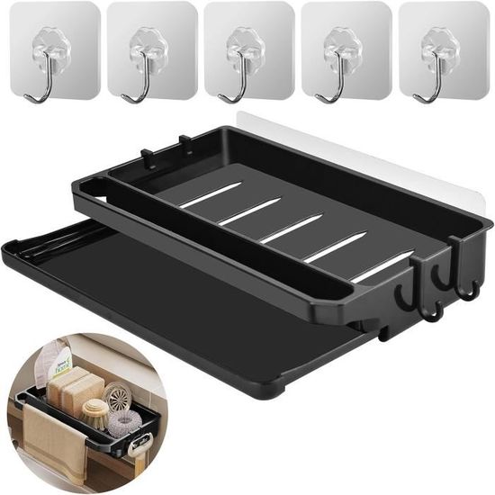 Porte éponge Extérieure Porte Eponge Evier Cuisine, Rangement Evier Avec Porte-Serviettes Porte Eponge Pour évier