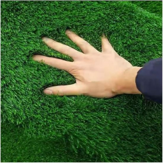 Tapis Gazon Artificiel 25 Mm | 0,5x0,5 M, Dos PRT | Pour Intérieur/extérieur, Balcon, Jardin, Camping | Vert émeraude Réaliste