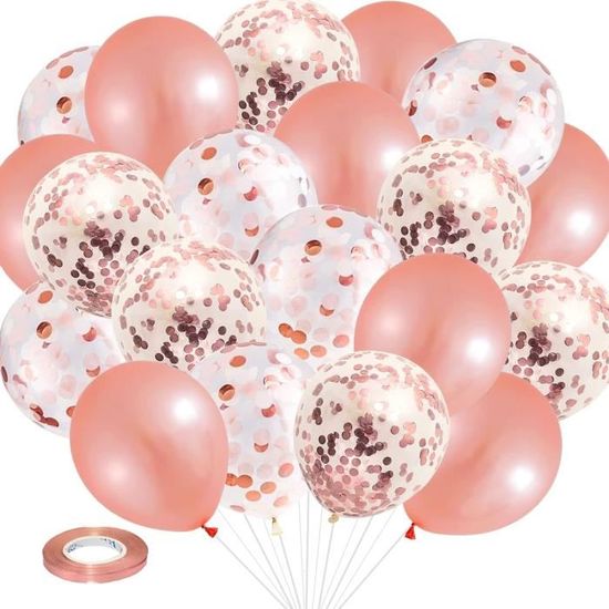 15 Pièces Ballons, Ballons Latex Rose, Set De Ballons Confettis, Ballons  D'Anniversaire, Ballons Latex Pour Anniversaire, An[u11179] - Cdiscount  Maison