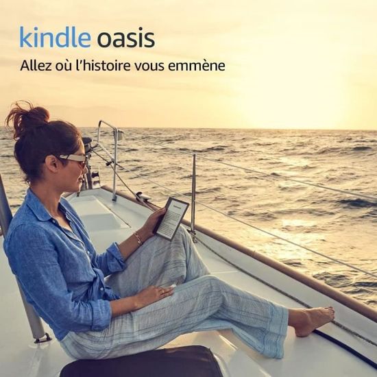 Kindle Oasis, Résistant à l'eau, 32 Go, 3G gratuite + Wi-Fi, Génération précédente (9ème)