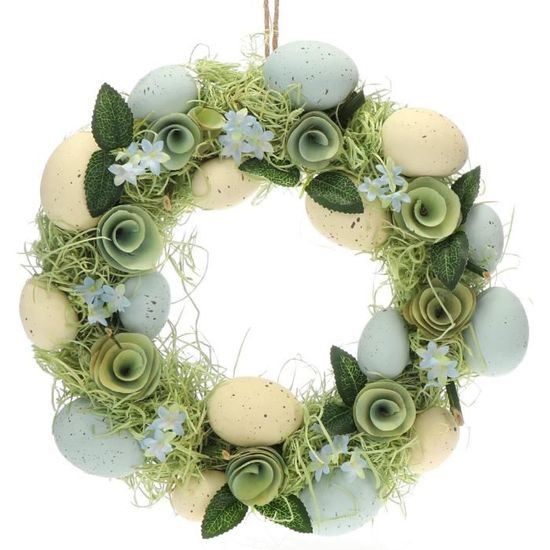 Couronne De Pâques Pour Porte D'Entrée, Œufs De Pâques, Petite
