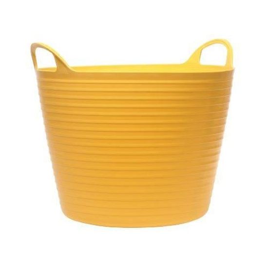 Bassine Polyéthylène 28L Faithfull - Jaune Résistante UV Et Gel | Transport Liquide Béton