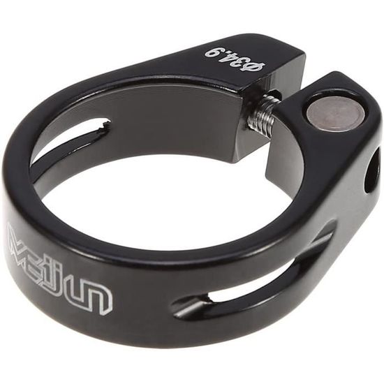 Collier De Selle QUARKZMAN 34,9mm – Alliage Aluminium, Argent, Avec Vis Hexagonale M4, Pour Tiges 30,4 à 31,6mm