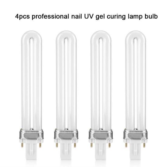 4 Ampoules UV 9W Pour Séchoir à Ongles 36W | Lampe De Durcissement Gel | Modèle 818