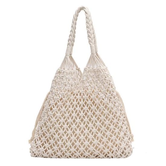 Sac De Plage Flintronic Maille - XXL 45x35x16cm - Poche Intérieure Zip - Léger Et Anti-Sable
