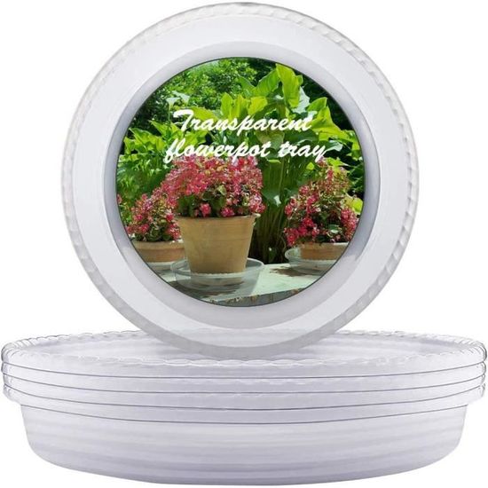 Soucoupes Transparentes Pour Plantes - Lot De 20, Diamètre 10,2 Cm, Plastique Dur Réutilisable
