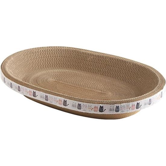 Griffoir Pour Chat Ovale En Sisal Haute Densité - Avec Base Antidérapante, Pour Griffer Et Dormir - 9