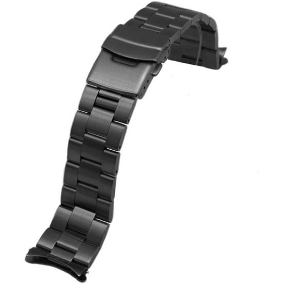 Bracelet De Montre En Cuir Watchband Berlin - Largeurs 6 à 20mm - Longueur Standard - Noir