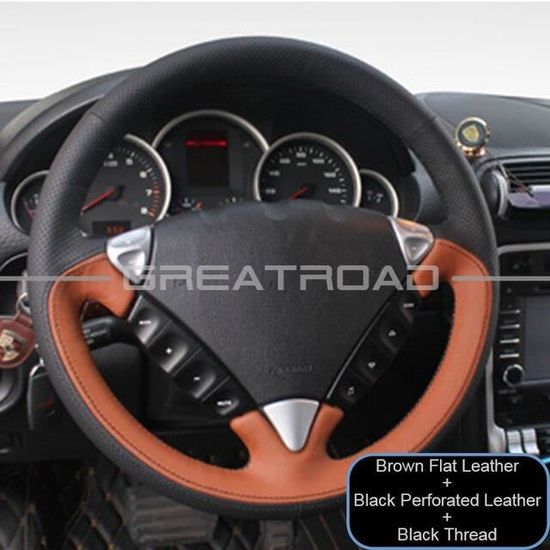 Couvre Volant,Mevouloir - Housse De Volant De Voiture En Cuir