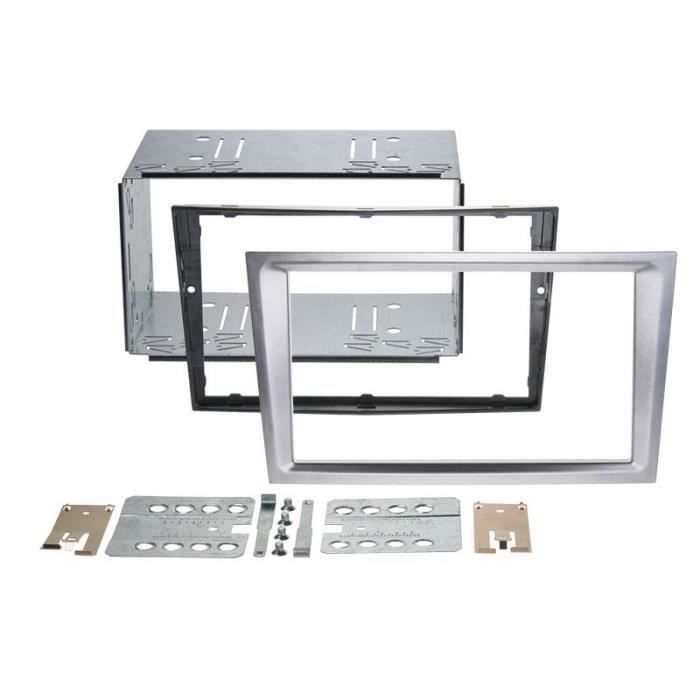 Adaptateur de façade 2-DIN Opel Corsa C aluminium