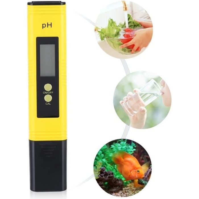 Testeur de PH Testeur Digital, PH-Mètre Protable Numérique Aquarium Piscine