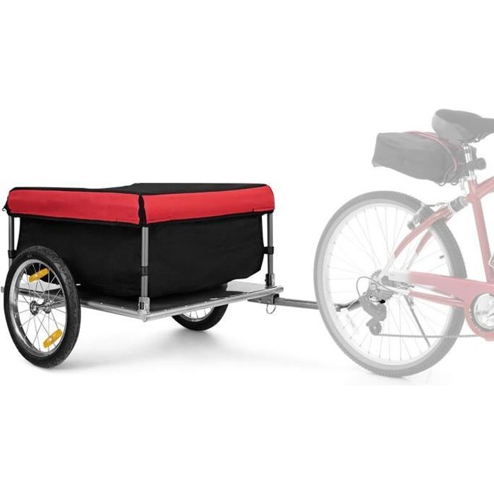COSTWAY Chariot de Jardin Pliable 16" Chariot de Transport Pliable avec Poignée et Bâche Charge max. 40KG 75x60x36CM