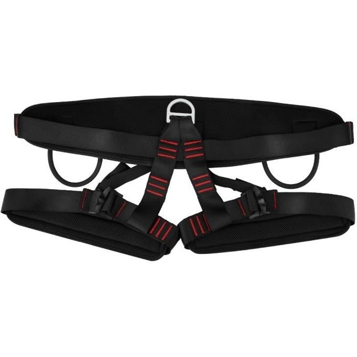 Harnais d’escalade, Baudrier Escalade Ceinture de Sécurité Noir Harnais à Moitié Corps pour Femme Homme Enfant pour Escalade