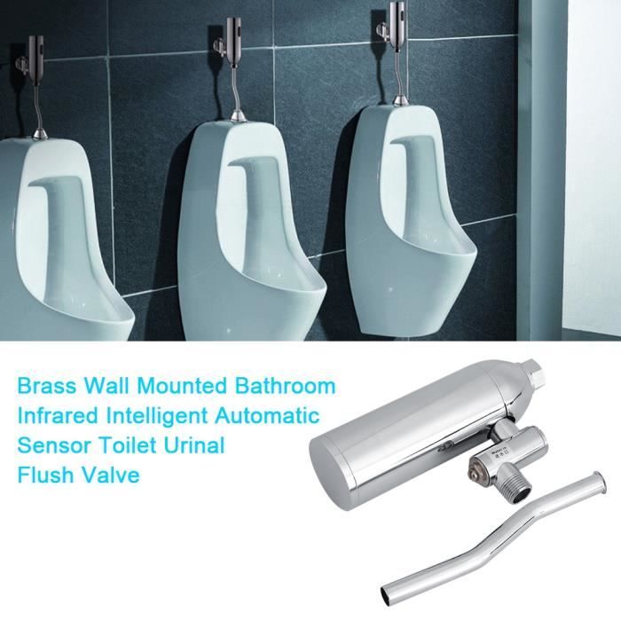 Salle de bains murale en laiton infrarouge intelligent capteur automatique toilettes urinoir valve de chasse HB041 -COO