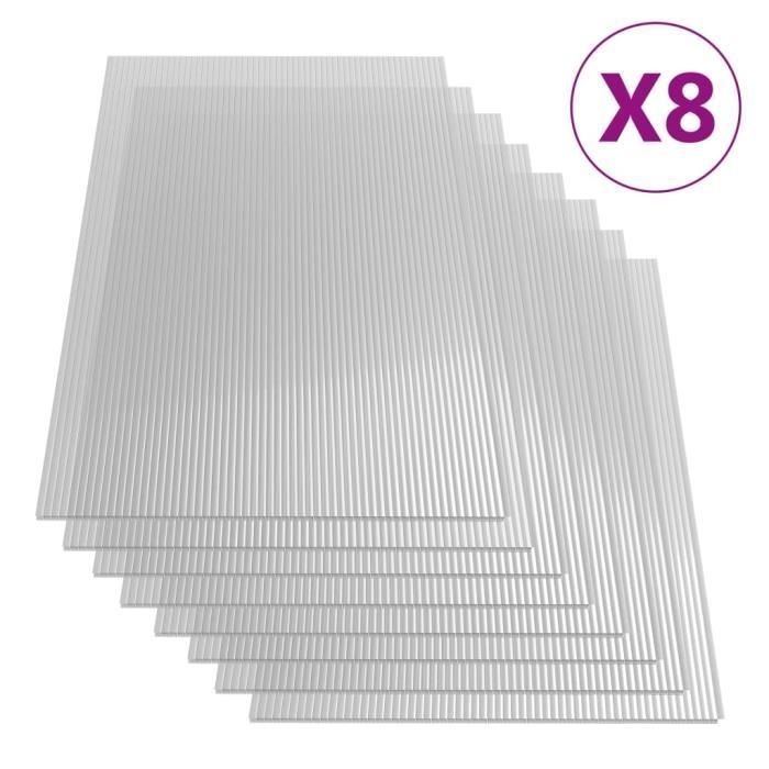 Lot de 8 Feuilles de polycarbonate 4 mm 121x60 cm Chic *488270
