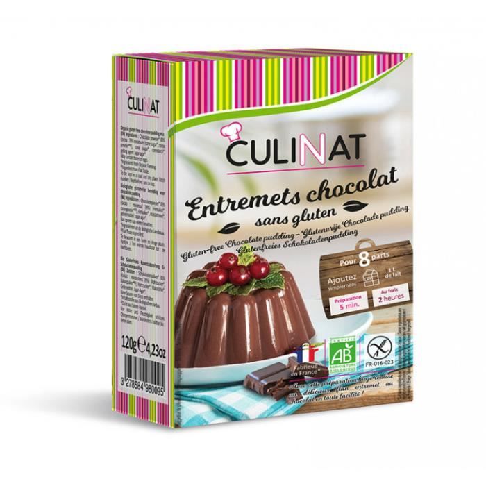 Préparation pour flan entremet chocolat sans gluten 120gr