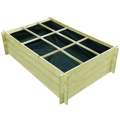 Carré potager bois 150 x 100 x 40 cm