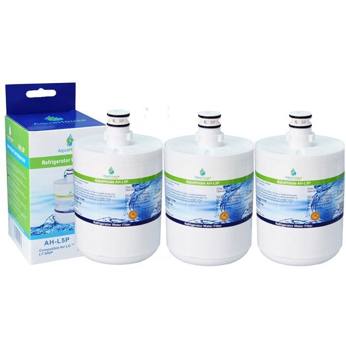 3x AH-L5P compatible pour filtre à eau LG LT500P, 5231JA2002A, GEN11042FR-08, ADQ72910901, Premium filtre à eau de réfrigérateur