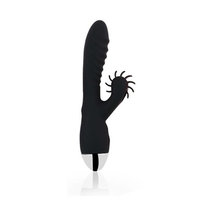 APPAREIL DE MASSAGE MANUEL,Jouets sexuels pour femmes 10 vitesses vibrateurs Rotation langue orale léchage pénis - Type Black