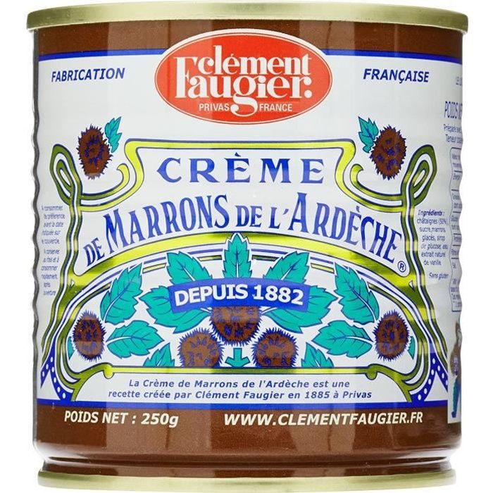 Clément Faugier - Crème de Marrons de l'Ardèche - 250g - Lot de 6