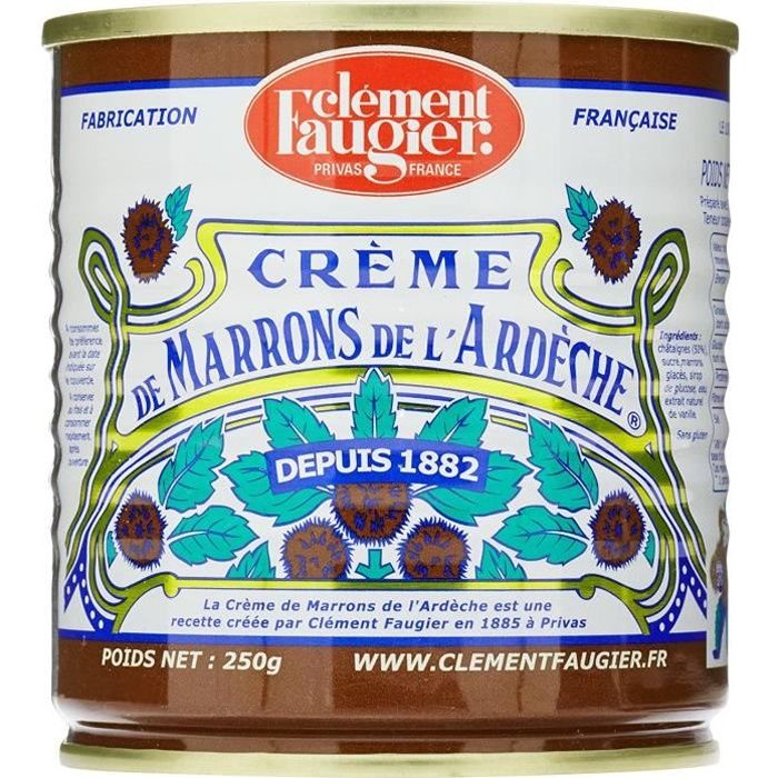 Clément Faugier - Crème de Marrons de l'Ardèche - 250g - Lot de 6