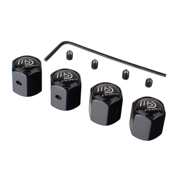 Accessoire pneu,Capuchons de Valve Anti-vol pour voiture, pour Mazda Speed CX30 3 Axela CX5 2 6 Atenza CX3 MX5 323 - Type A-Black
