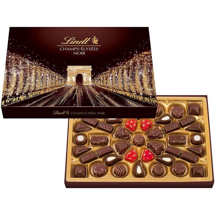 Lindt Champs-Élysées Boîte de Chocolats Noirs – 470 g