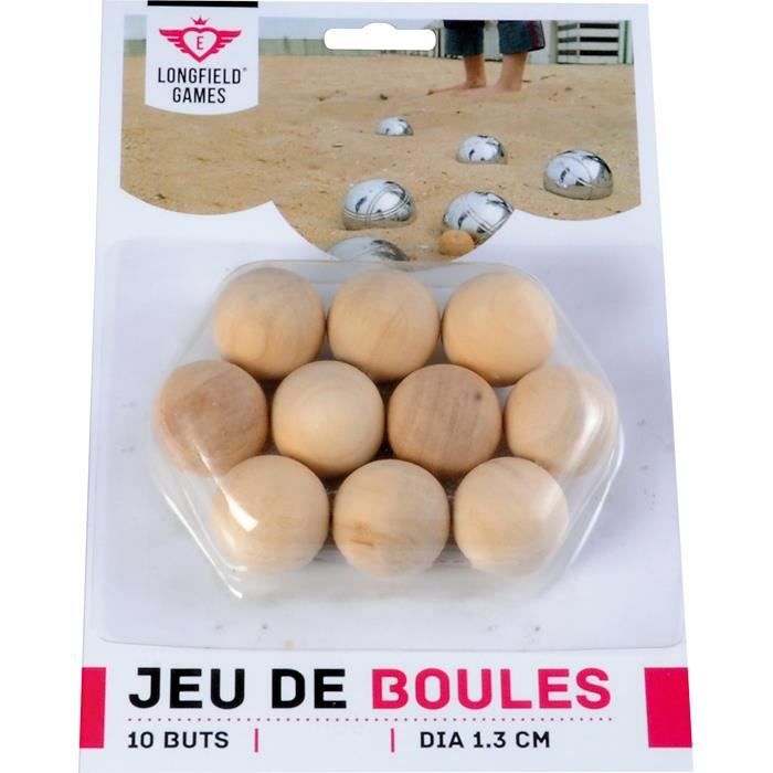 Jeu de Pétanque boules en bois 10 pièces