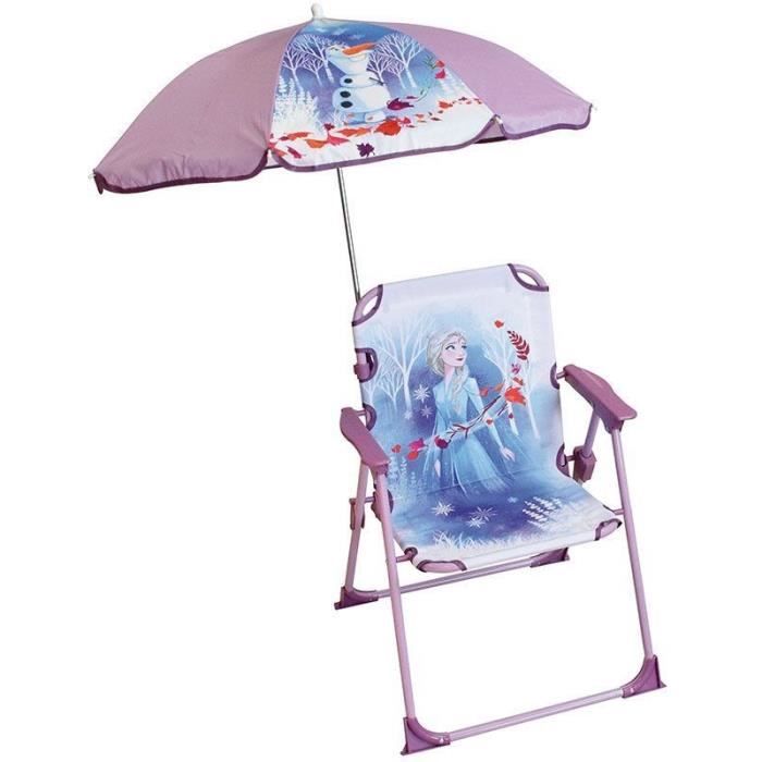 DISNEY REINE DES NEIGES Chaise pliante avec parasol pour enfant