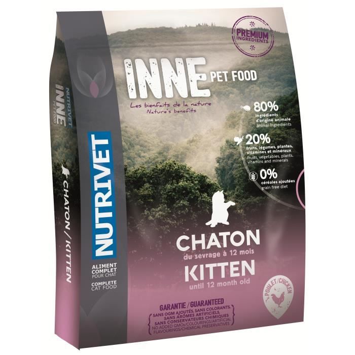 NUTRIVET Croquettes au poulet Inne - Pour chaton - 6 kg